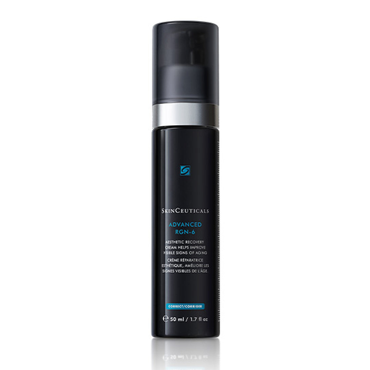 A 50 ml bottle of SkinCeuticals Advanced RGN-6 Retinoid Recovery Cream on a clean white background with a subtle reflection.