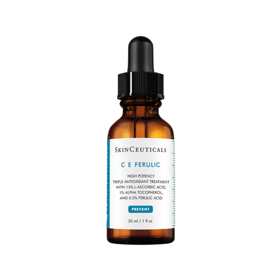 SkinCeuticals C E Ferulic skincare serum bottle on a white background.